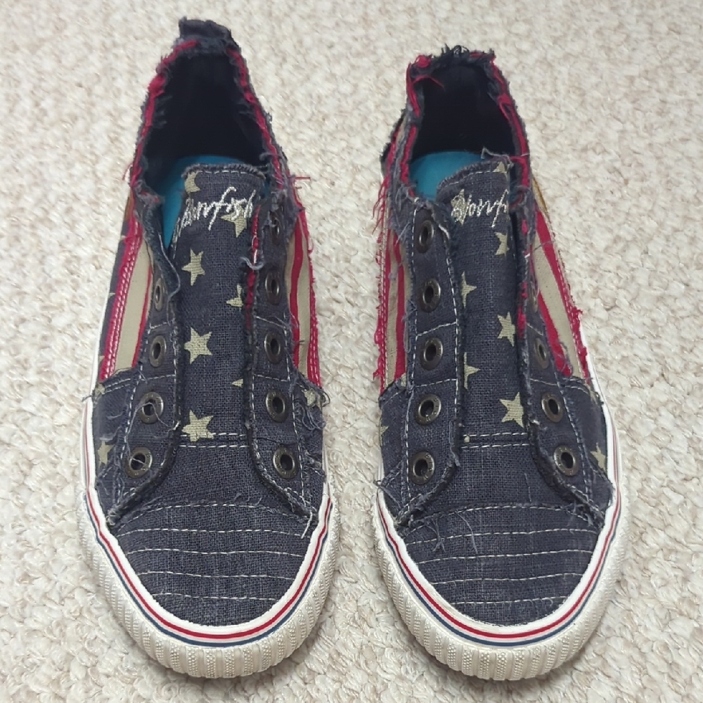 Blowfish Patriotic Red, White and Blue Sneakers Casual Low-Top
